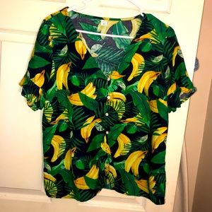 Old Navy large banana button up flannel